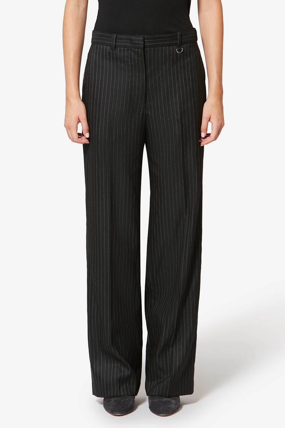 Noanda tennis stripe suit pants - Black - Woman - 4