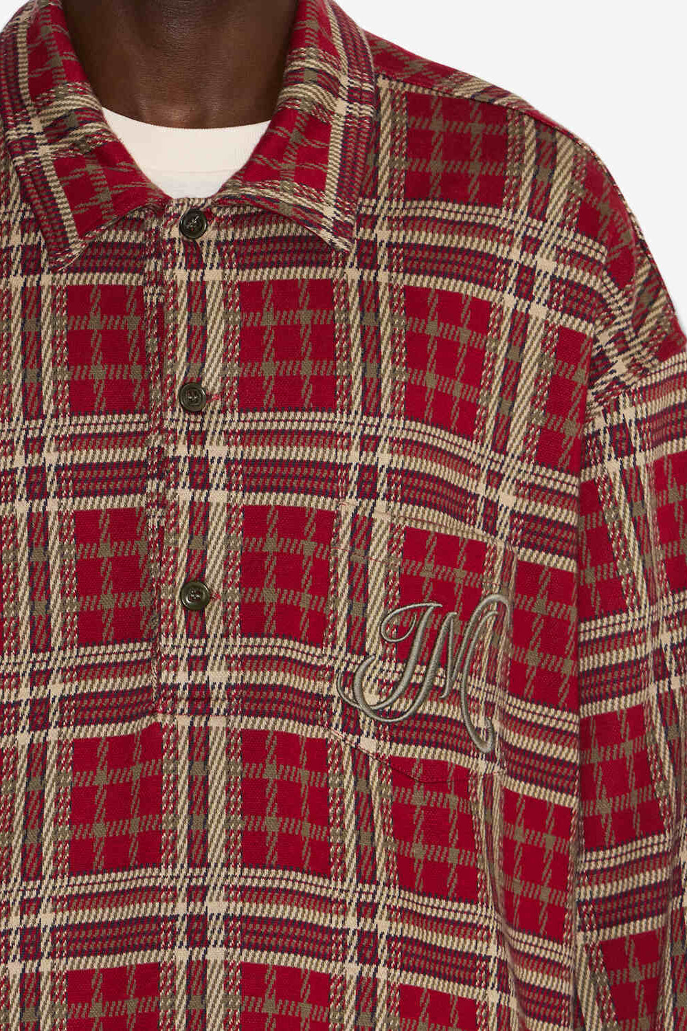 Chemise à imprimé tartan orelien - Deep red - Man - 3