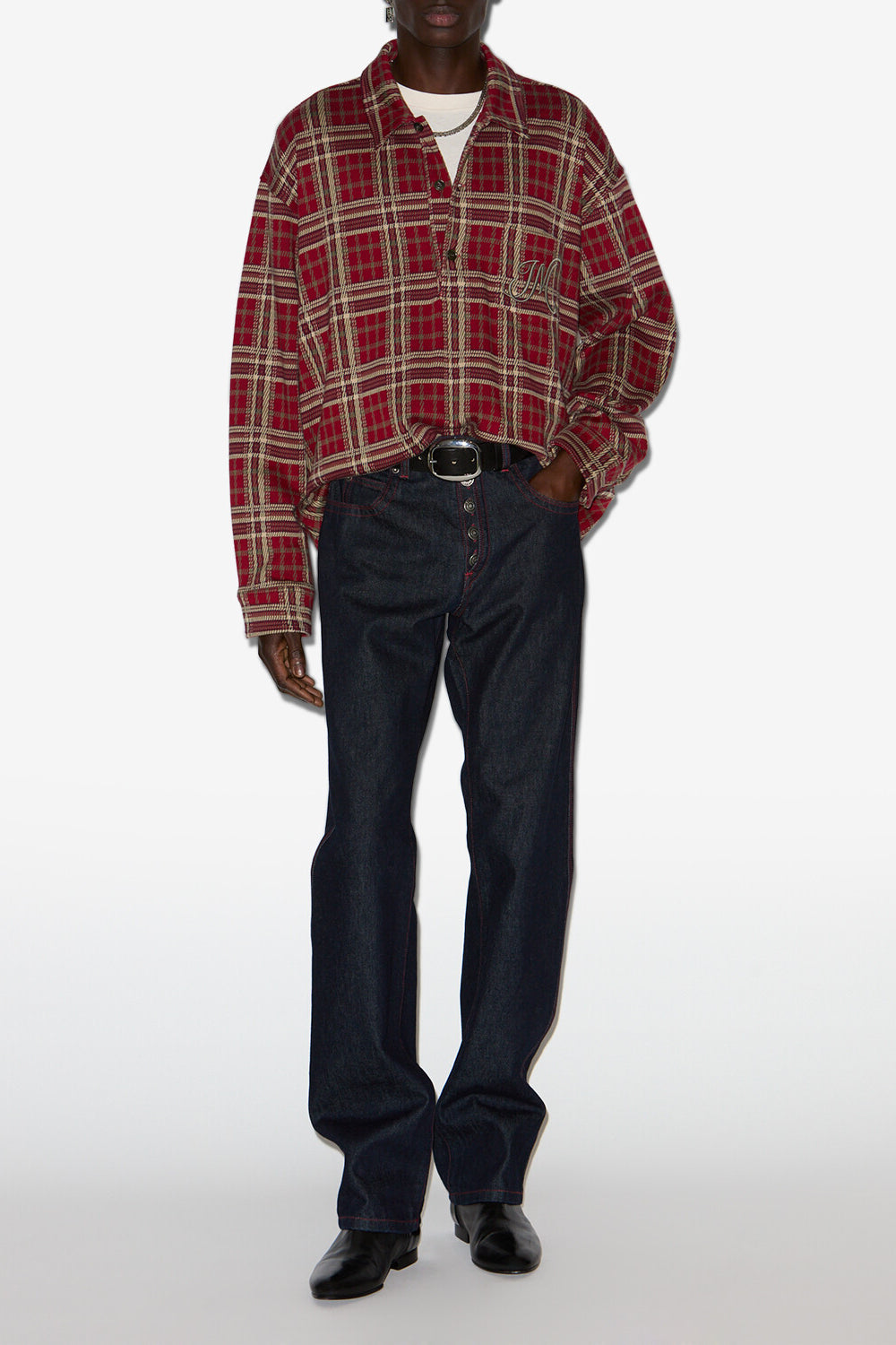 Chemise à imprimé tartan orelien - Deep red - Man - 2