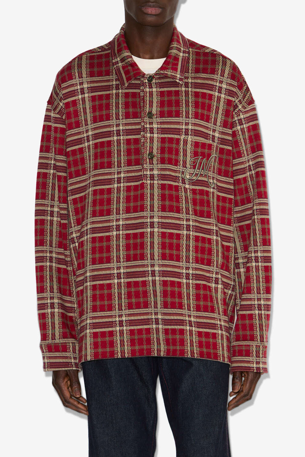 Chemise à imprimé tartan orelien - Deep red - Man - 4