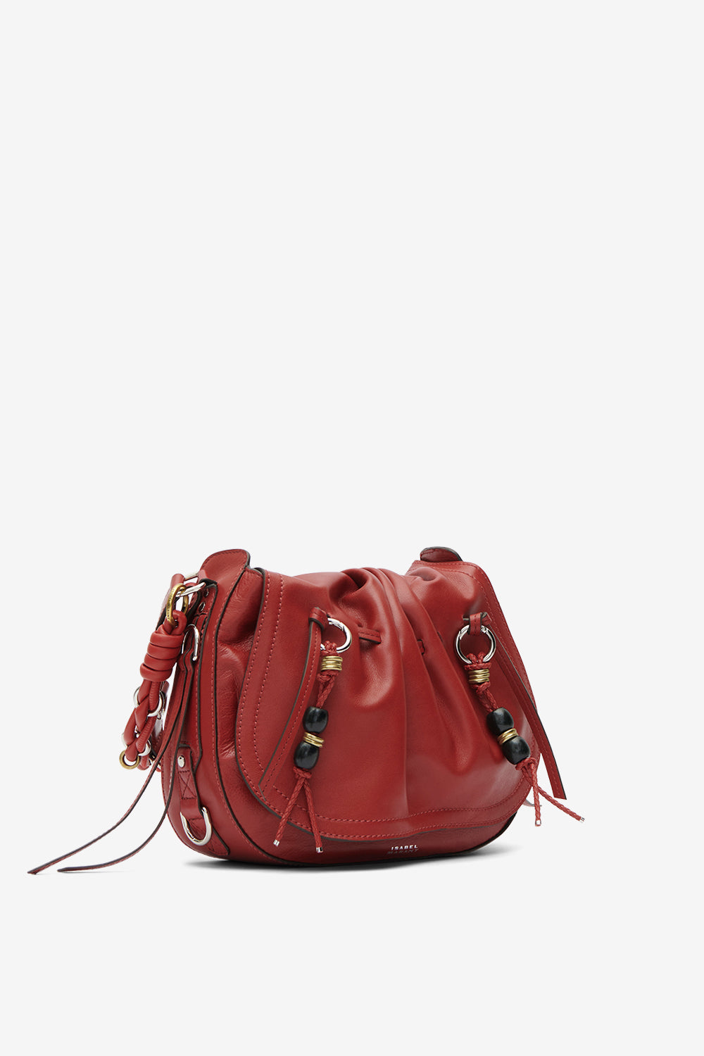 Sac porté épaule bolton en cuir - Deep red - Woman - 5