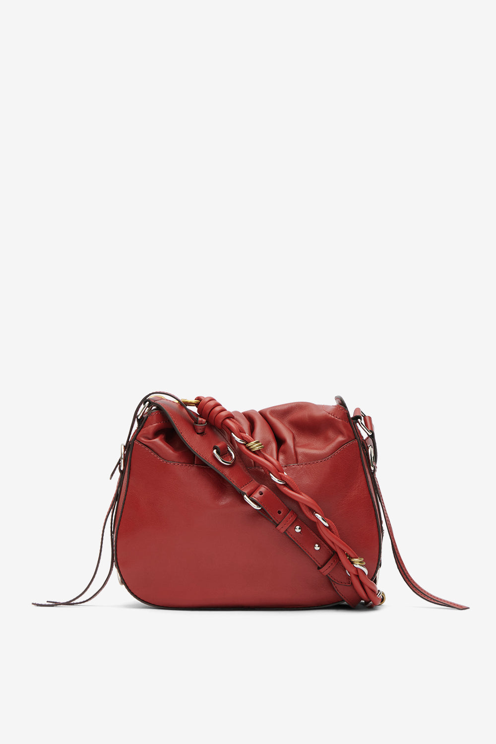 Sac porté épaule bolton en cuir - Deep red - Woman - 2