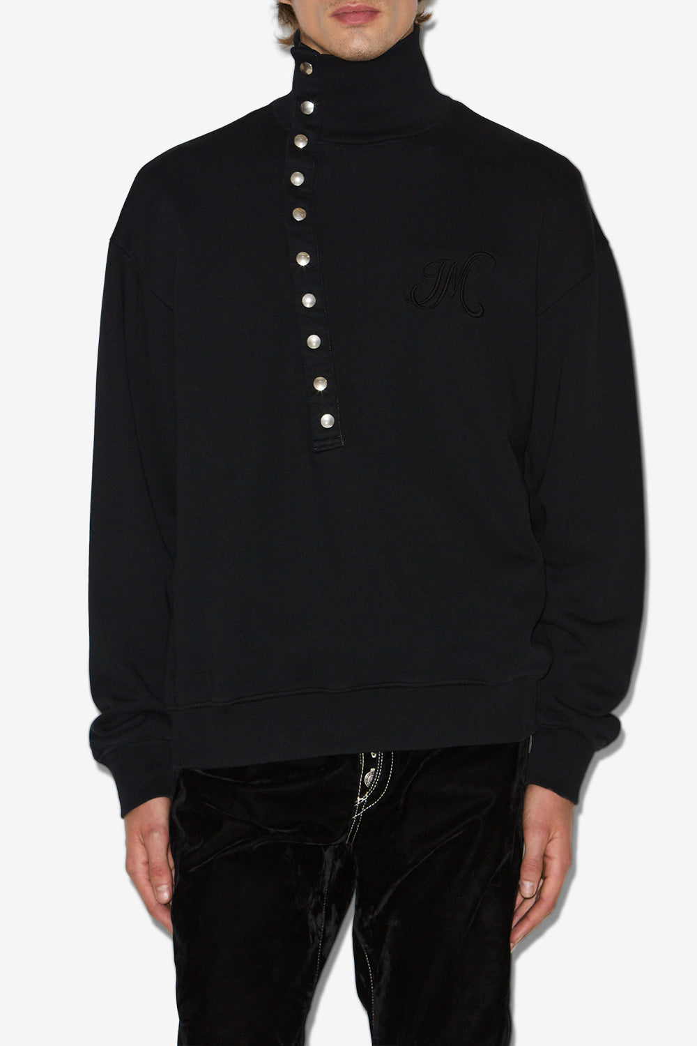 Sweat-shirt marcos  à col camionneur - Noir - Man - 4