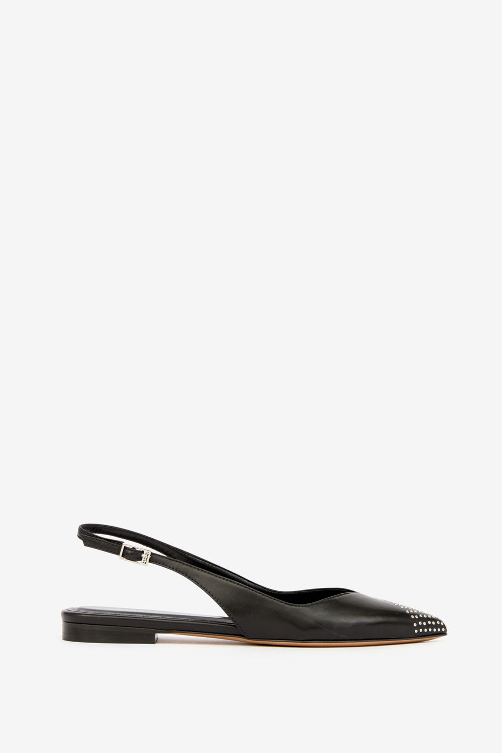 Branee slingback ballet flats in studded calfskin leather - Black - Woman - 1