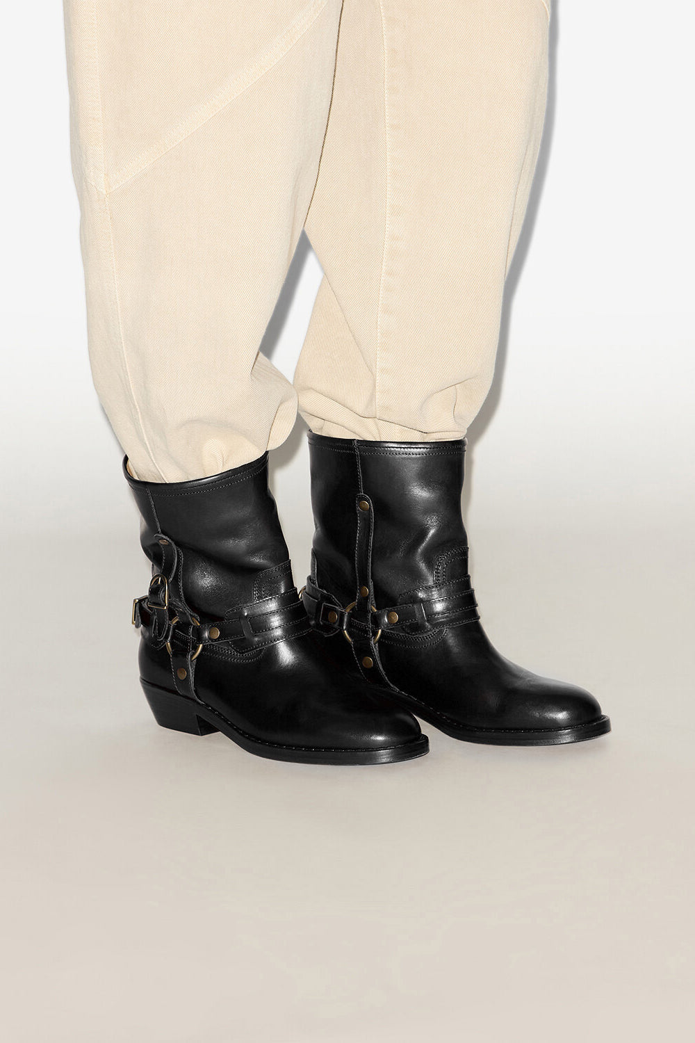 Boots ildred aus kalbsleder - Schwarz - Woman - 5