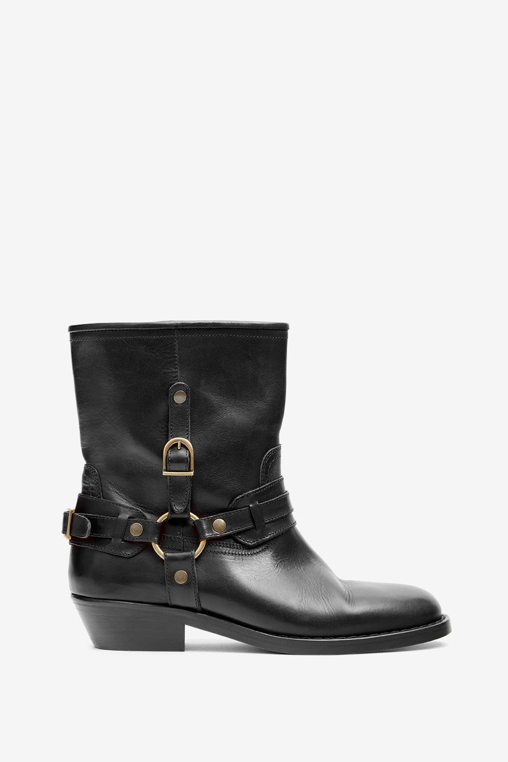 Boots ildred aus kalbsleder - Schwarz - Woman - 1