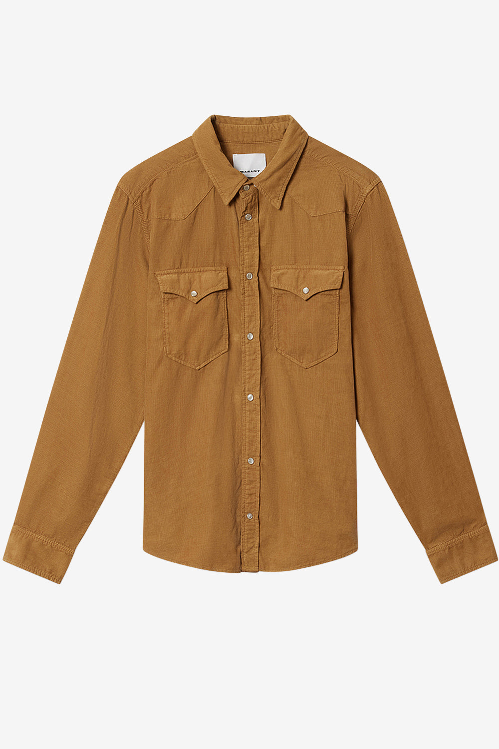 Westernhemd aus cordsamt vasco - Light bronze - Man - 1