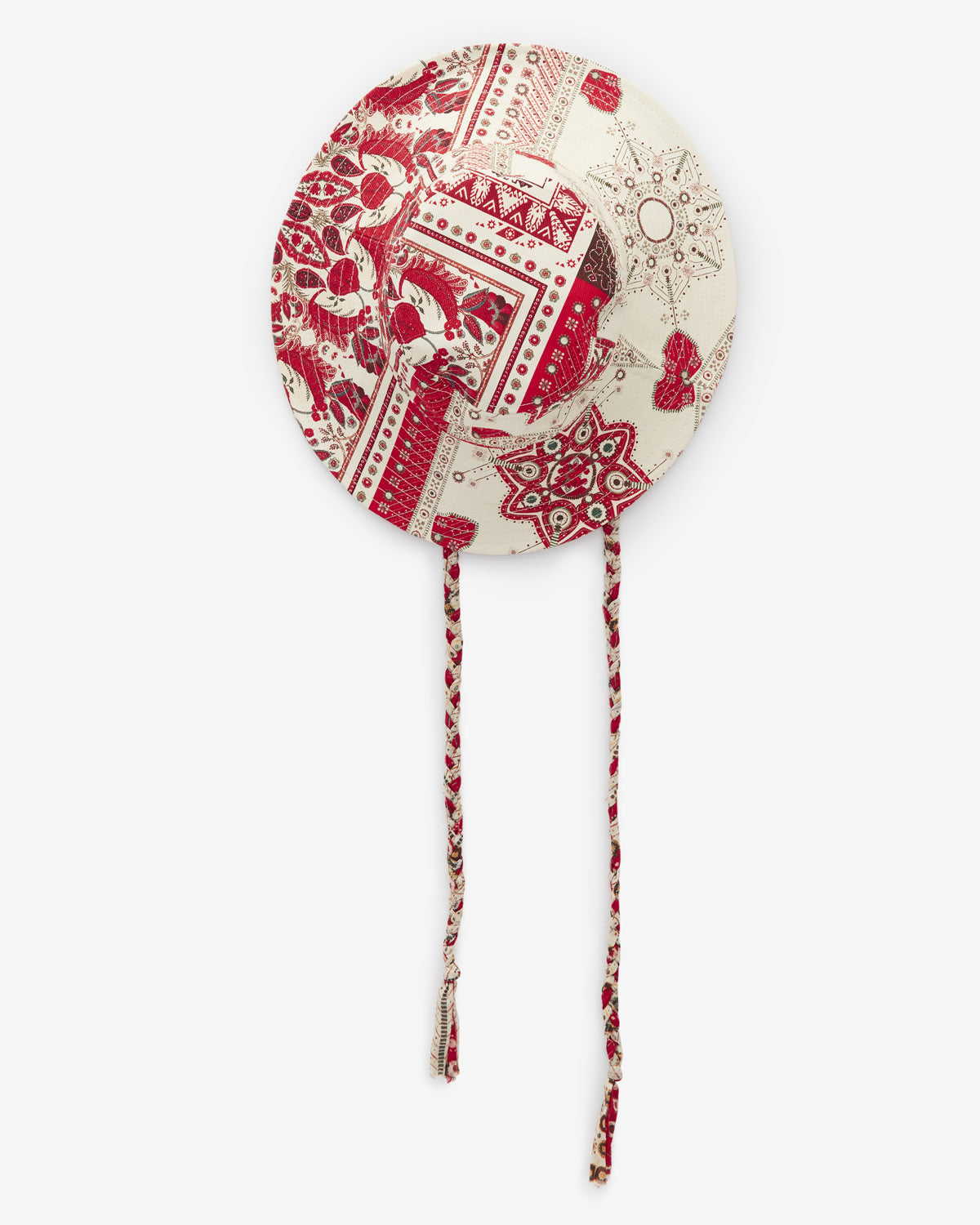 Delya hat Woman Red and ecru 1
