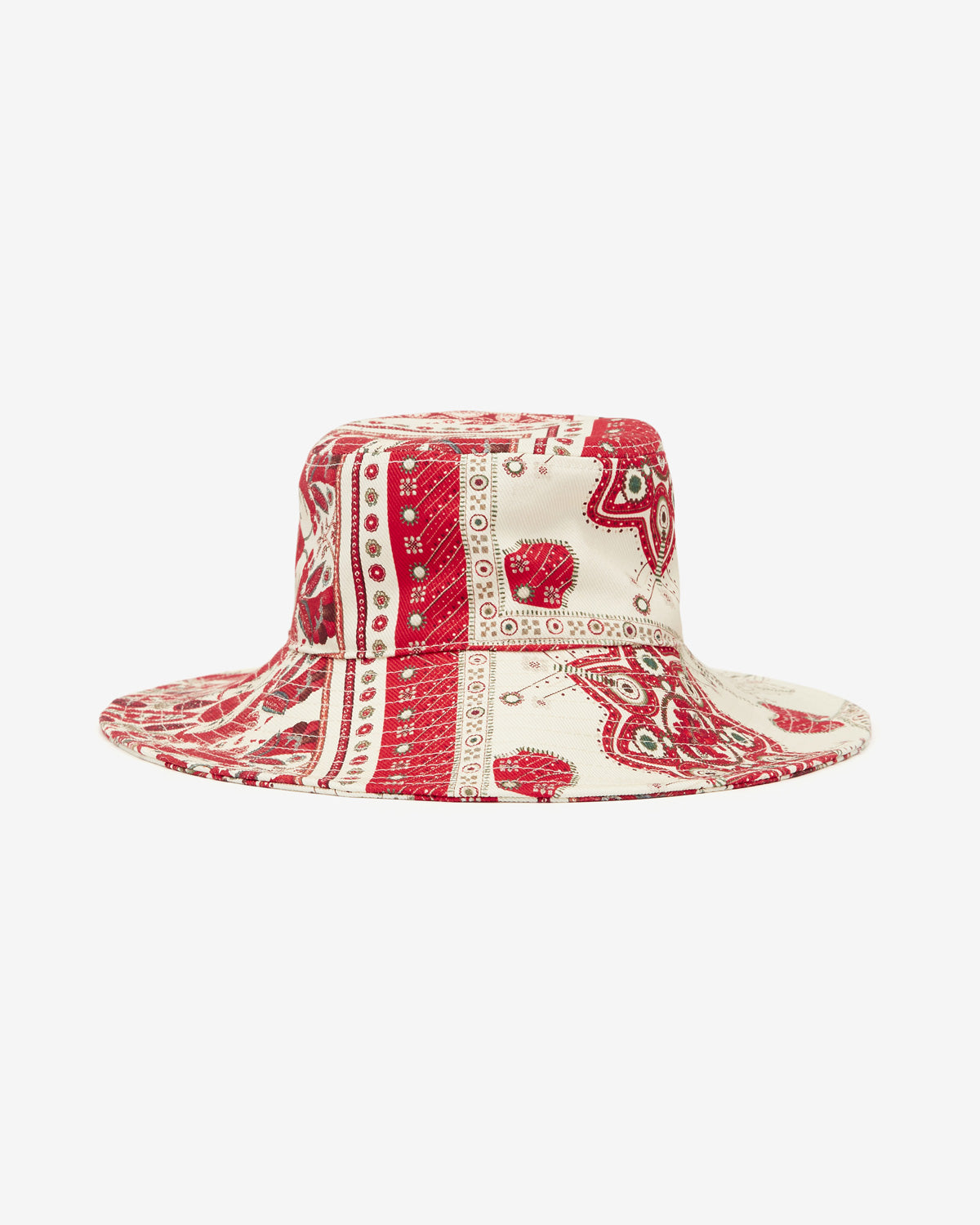Delya hat Woman Red and ecru 3