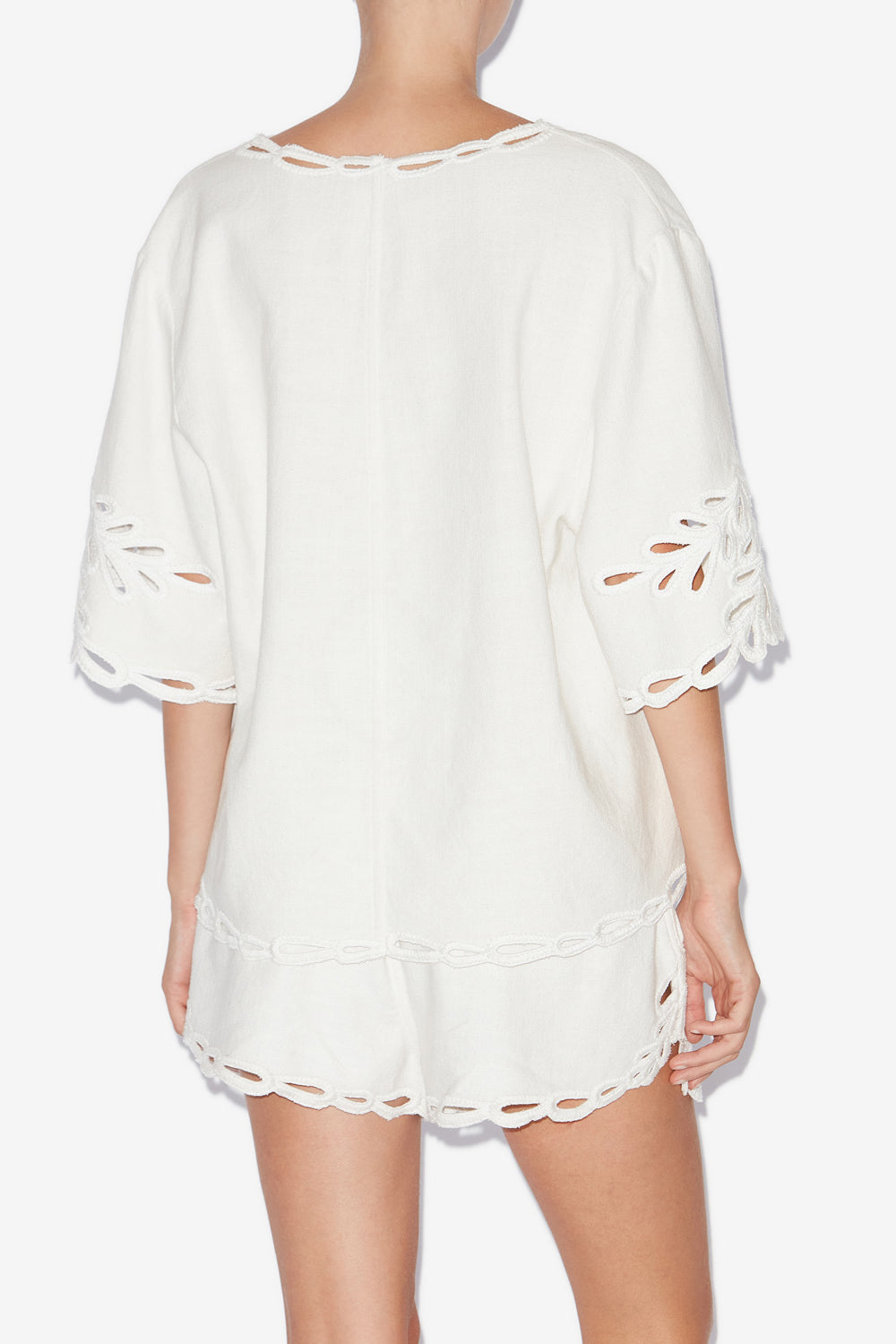 Shana openwork embroidery top - White - Woman - 5