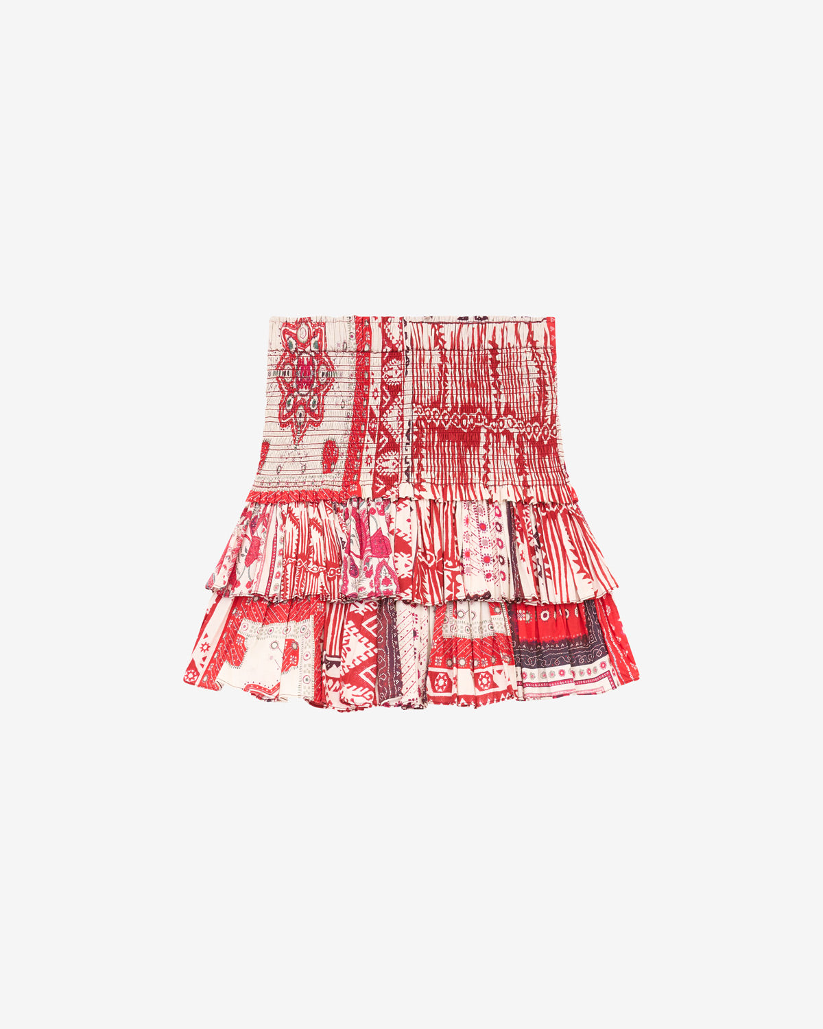 Jupe naomi Woman Rouge et écru 1