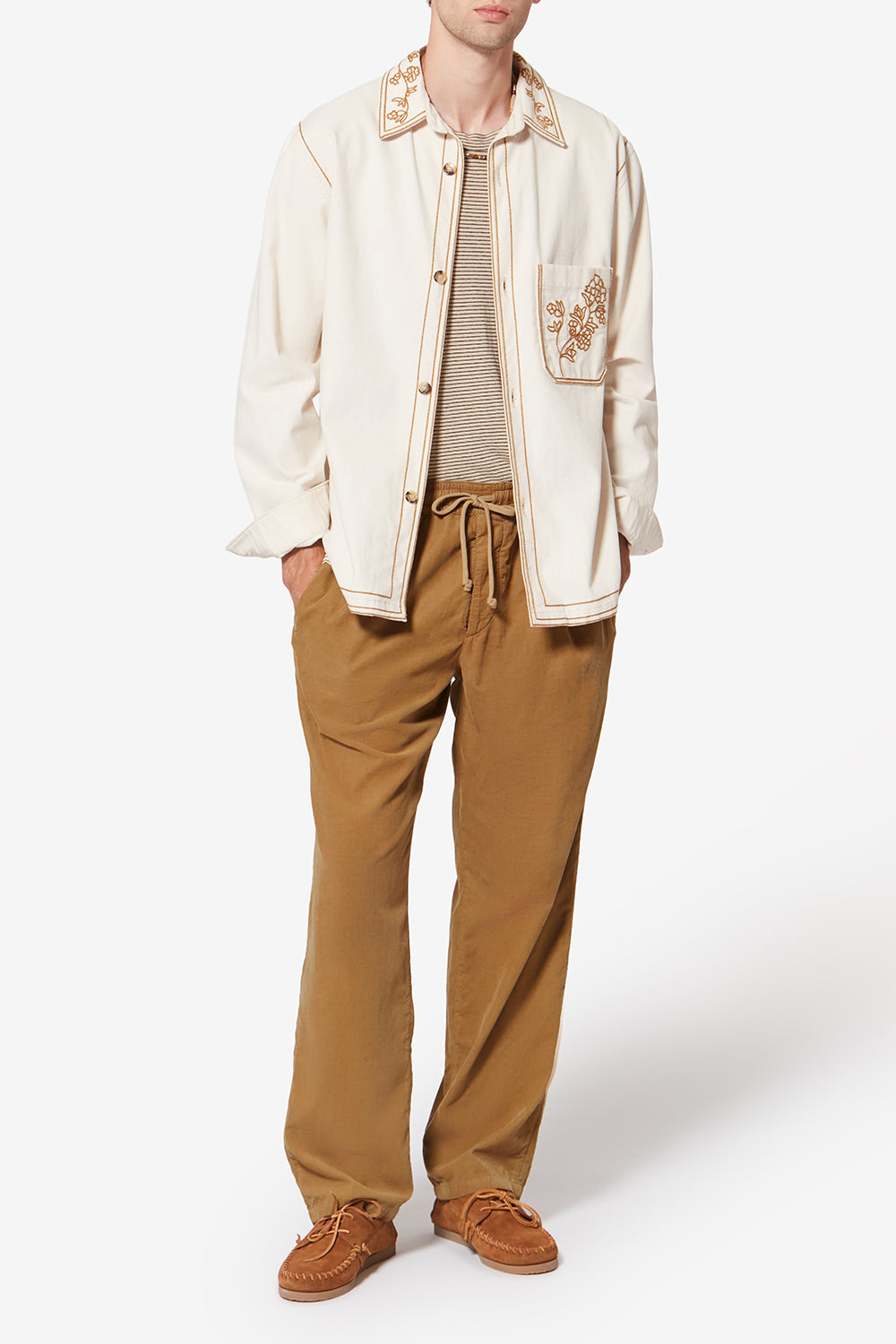 Nirlen loose-fitting corduroy pants - Light bronze - Man - 2