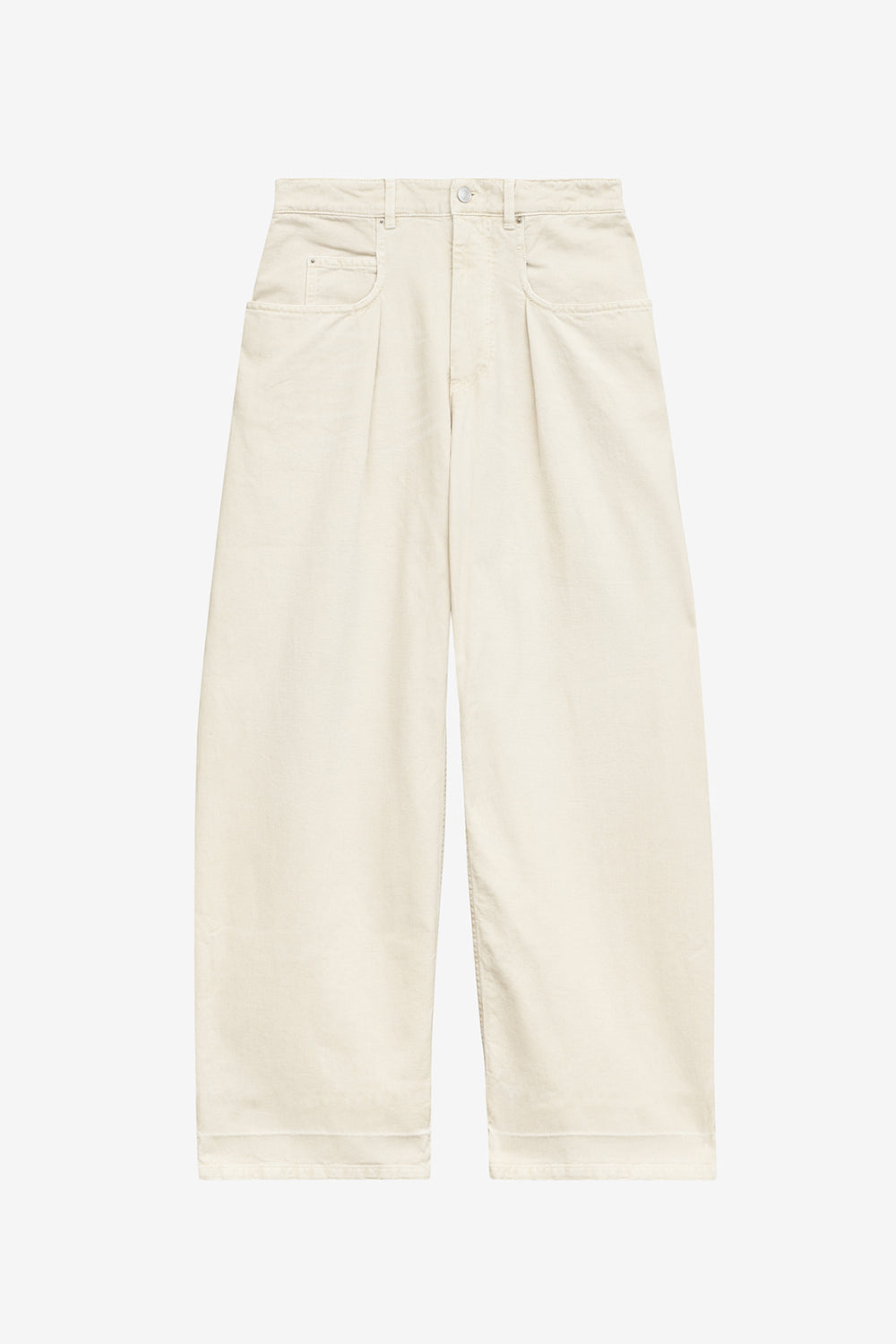 Rachelle pleated loose fit denim jeans - Ecru - Woman - 1