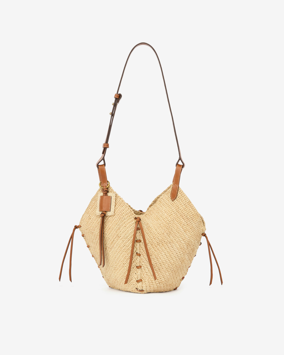 Borsa losange mini Woman Natural and cognac 1