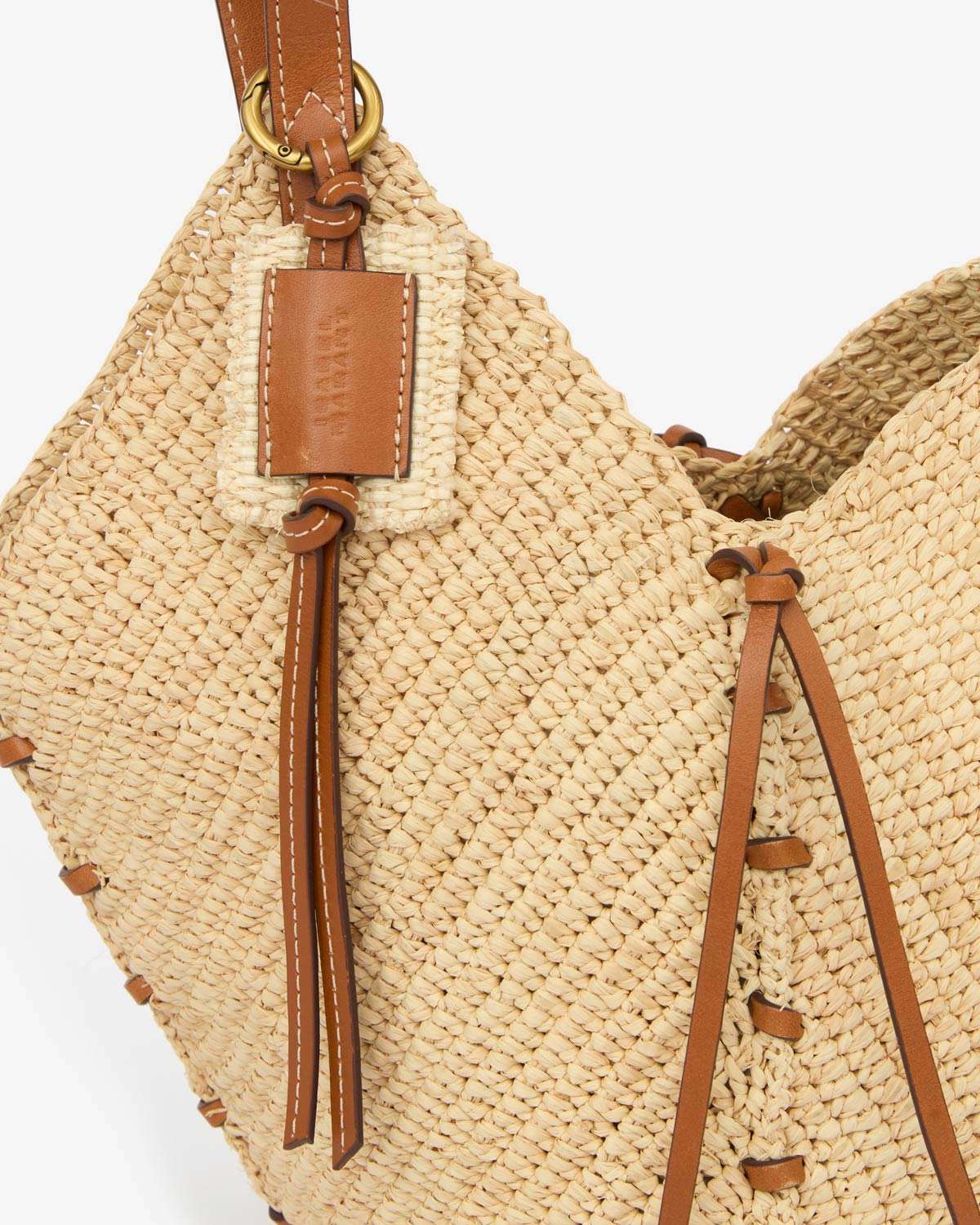 Borsa losange mini Woman Natural and cognac 4