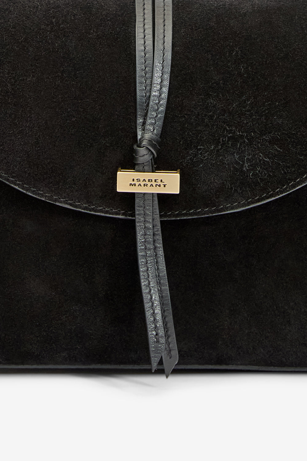 Silao braided suede calfskin leather clutch bag - Black - Woman - 4