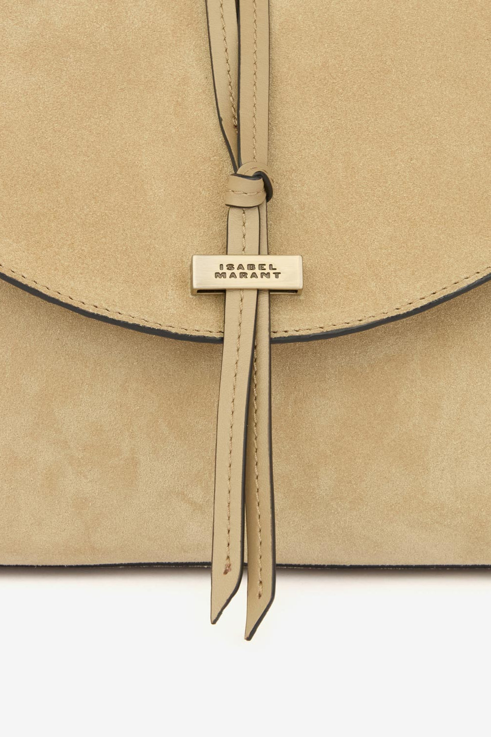 Silao braided suede calfskin leather clutch bag - Light beige - Woman - 3