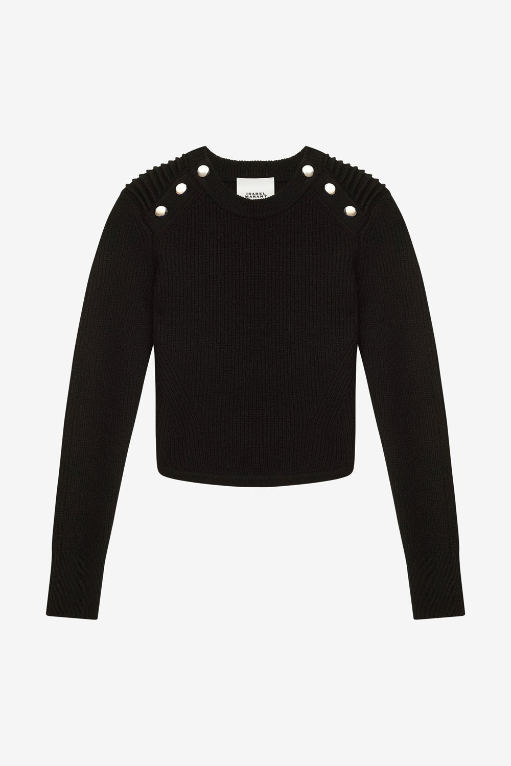 Pull nust en laine mérinos côtelée - Noir - Woman - 1