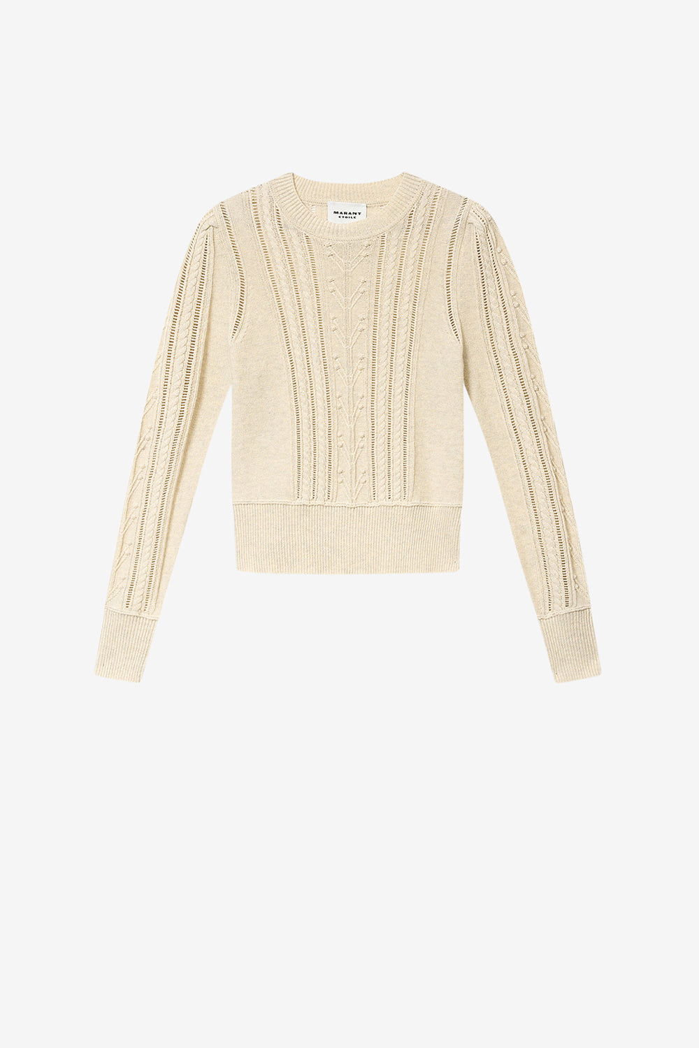 Pull kalyn en coton mélangé ajouré - Gris clair - Woman - 1