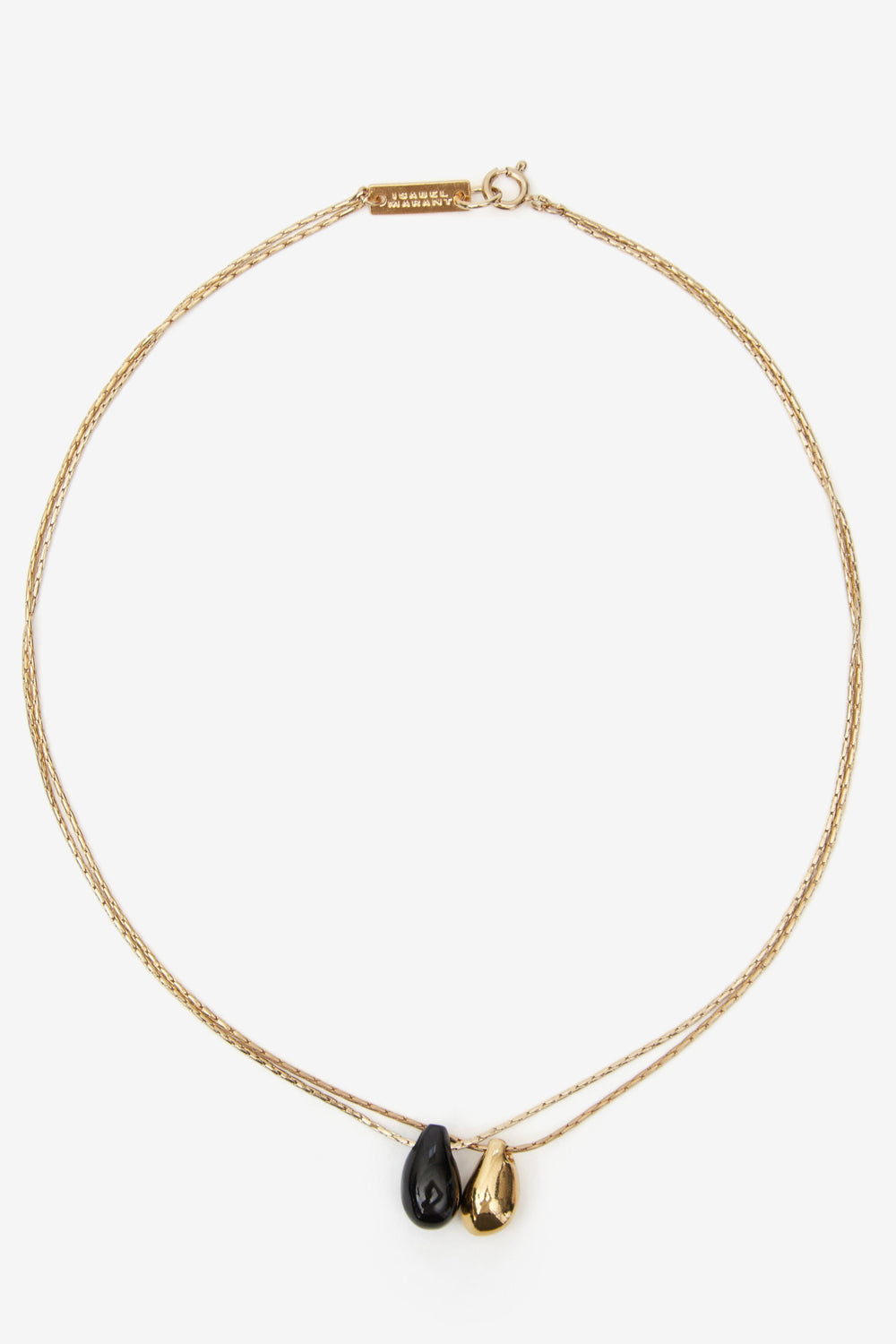 Imala double pendant necklace - Black - Woman - 1