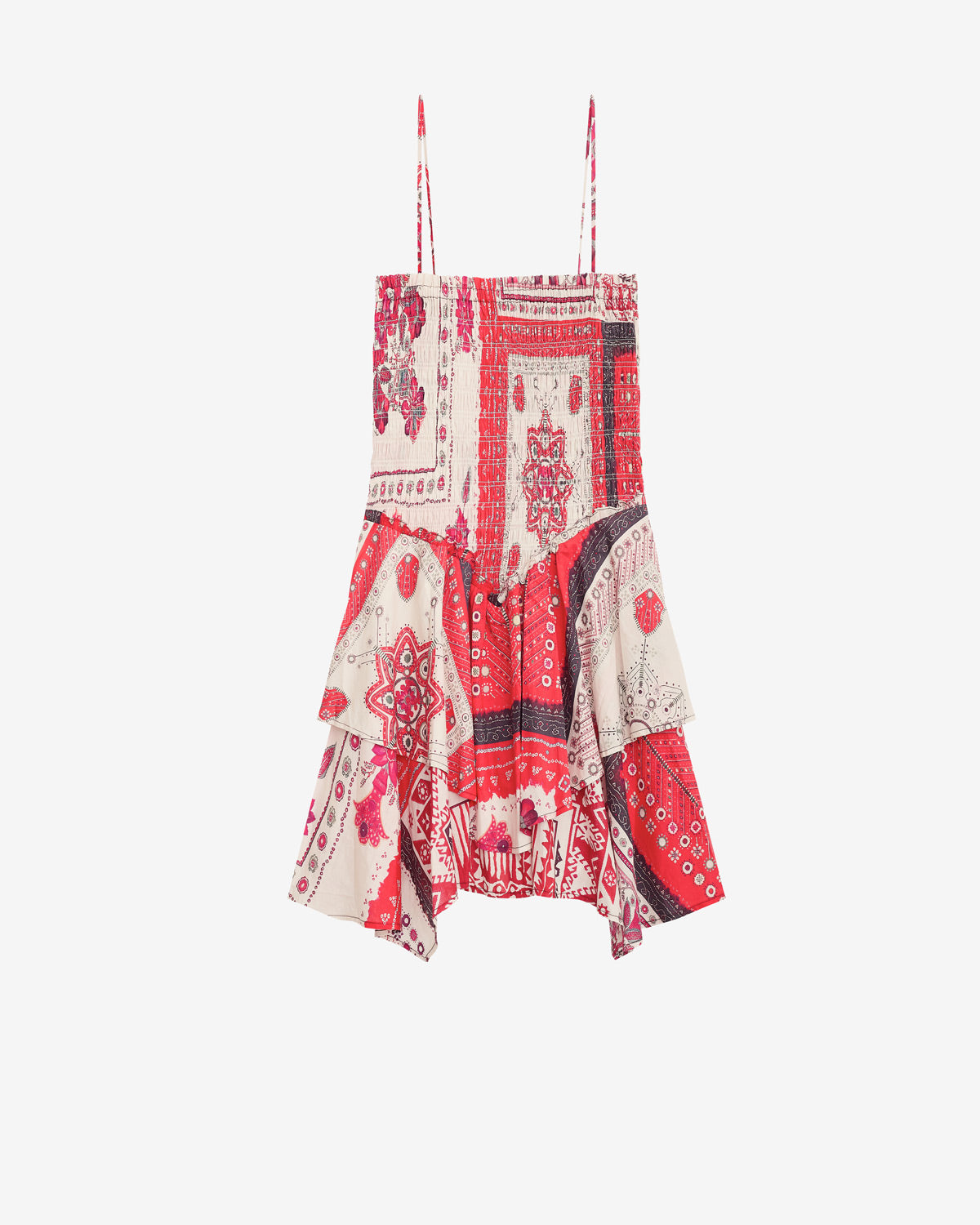 앙카 드레스 Woman Red and ecru 1