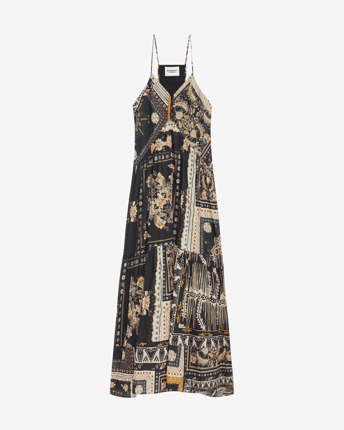 Kleid sabba Woman Black-ochre 1