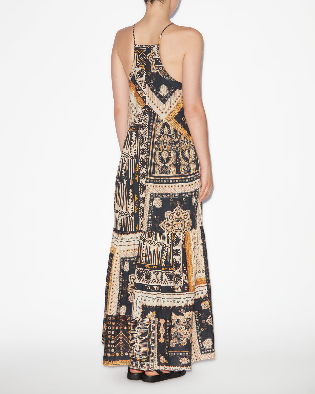 Kleid sabba Woman Black-ochre 3