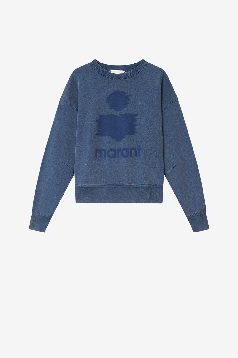 Sweatshirt en coton à logo mobyli - Bleu indigo - Woman - 1