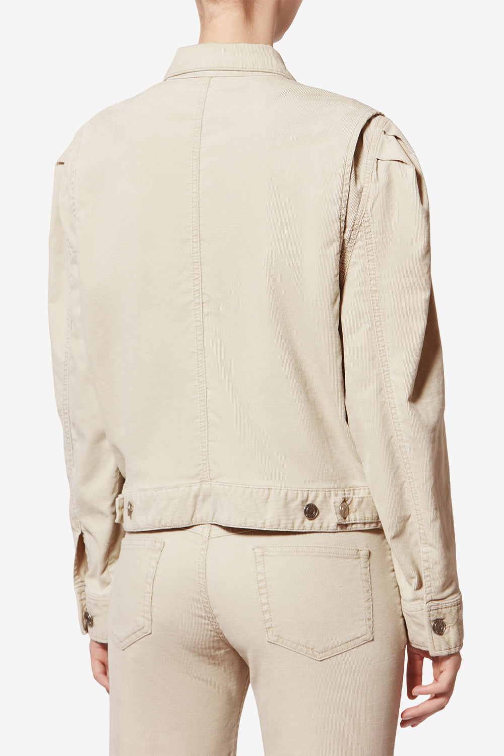 Veste bolineav en velours côtelé lavé - Écru - Woman - 5