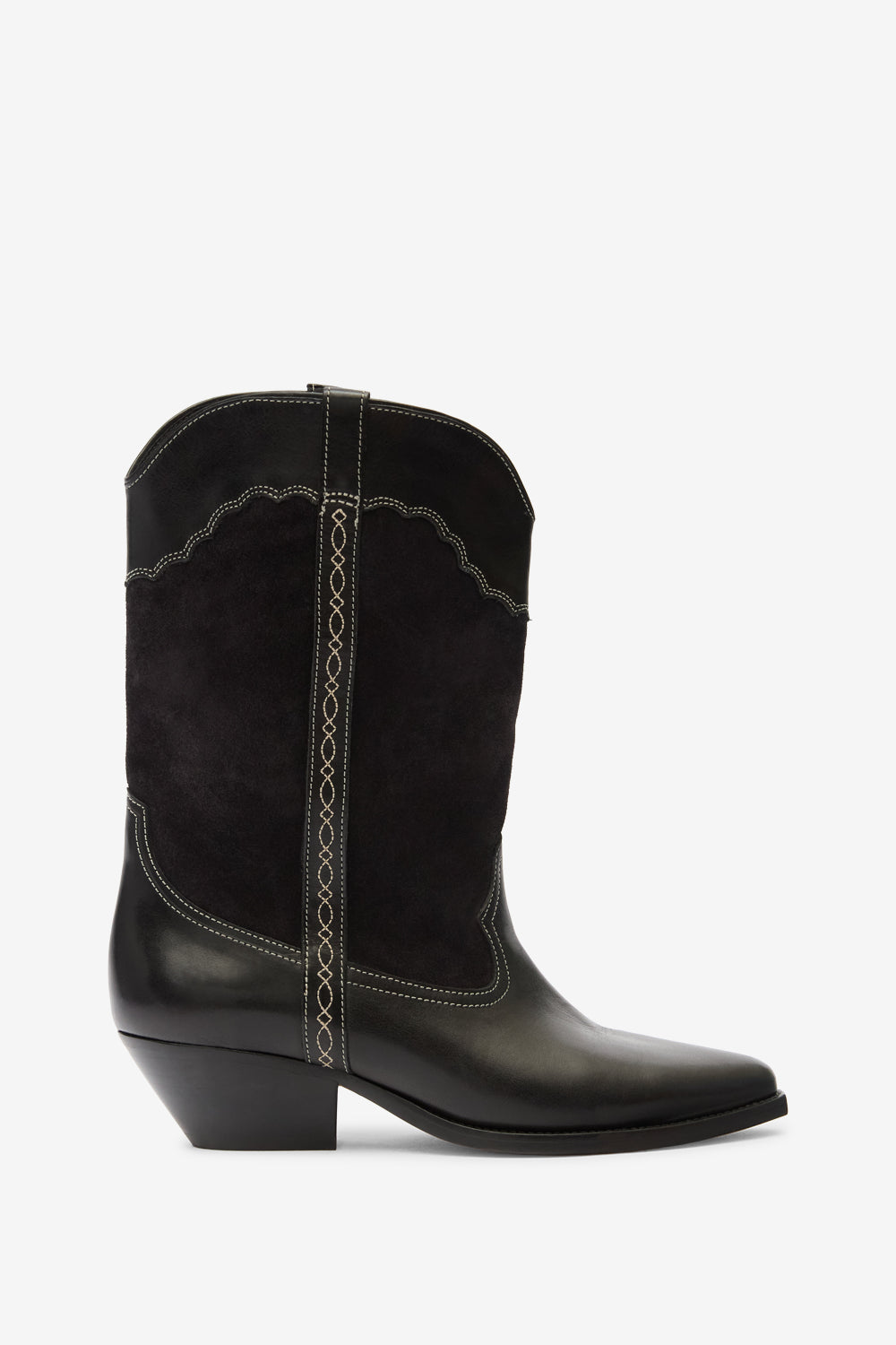 Boots duerto en cuir velours - Noir - Woman - 1
