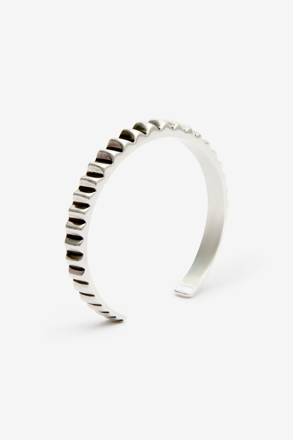 Leny man brass bangle bracelet - Silver - Man - 3