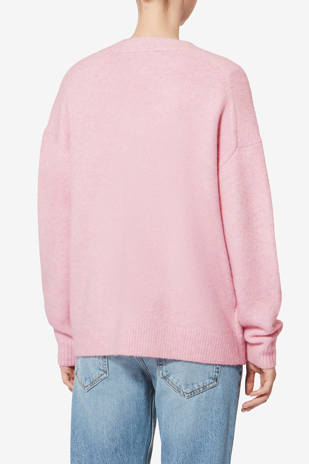 Cardigan logo en alpaga eborah - Mauve - Woman - 5