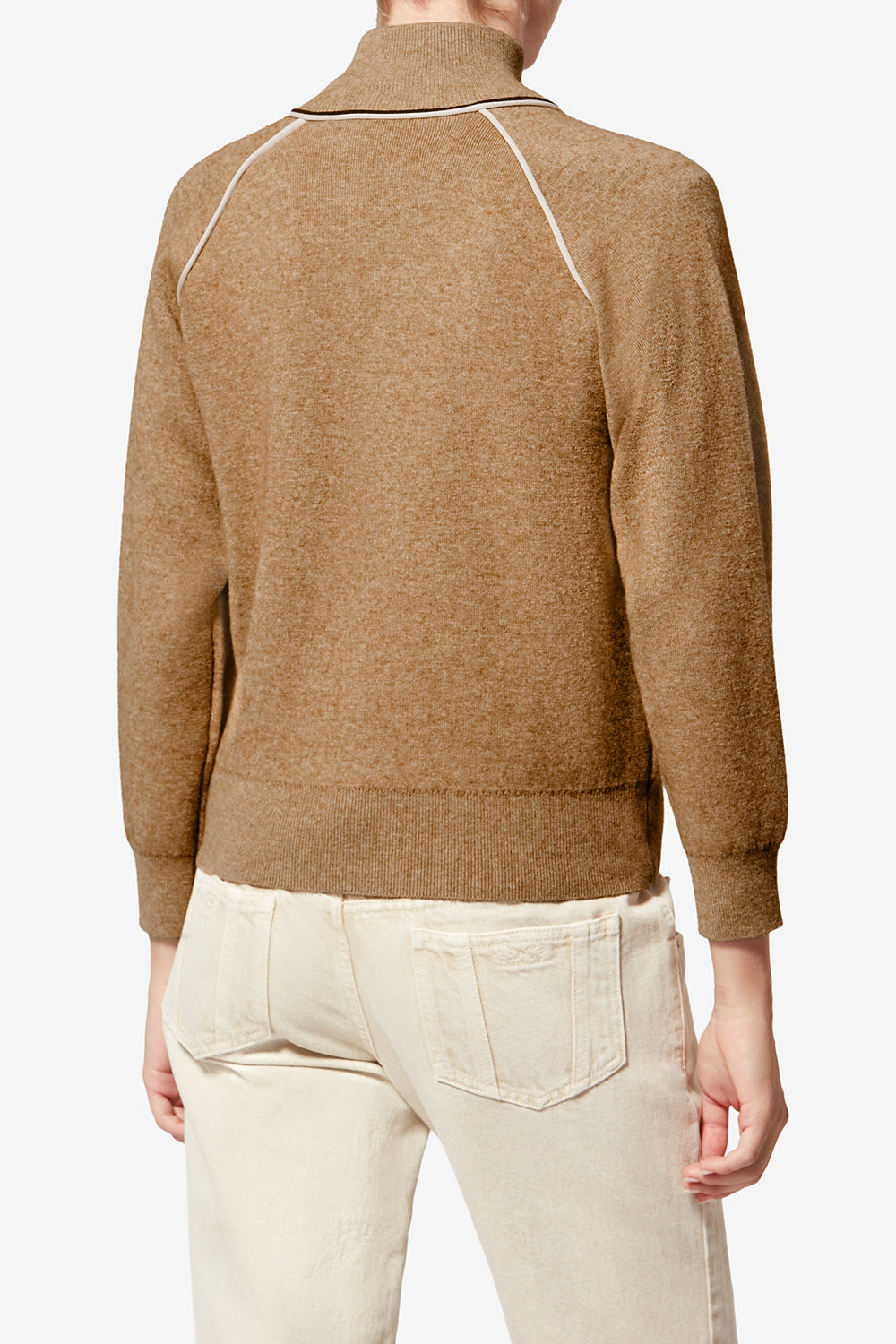 Cardigan sporty logo lanya - Camel-gris clair - Woman - 5