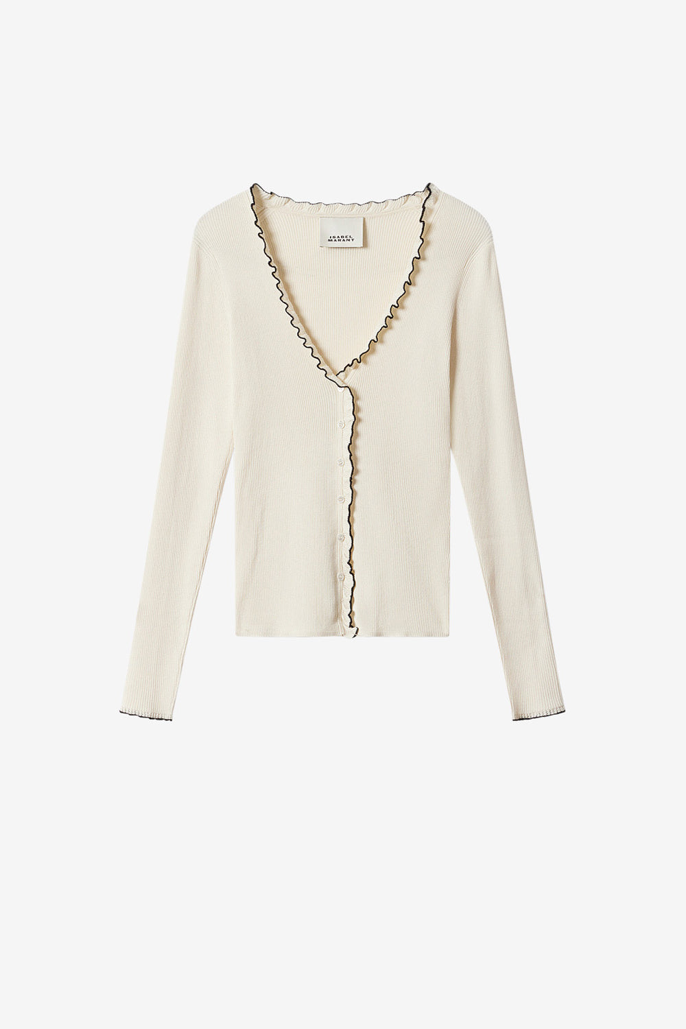 Cardigan izae en coton - Écru - Woman - 1