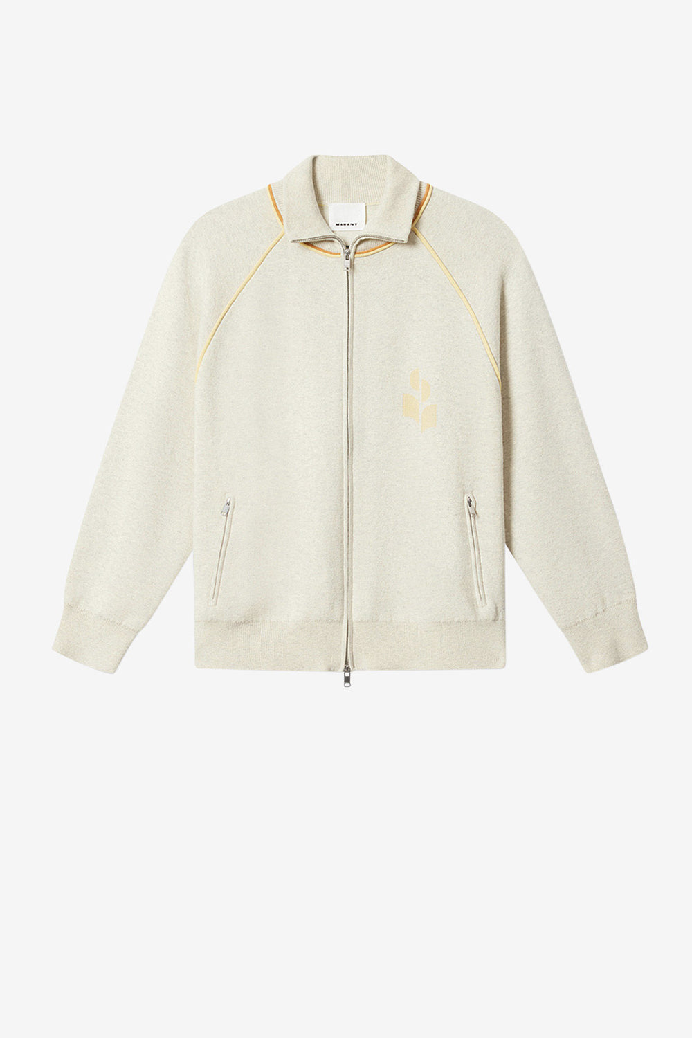 Sergio sporty knit cardigan - Light grey-light yellow - Man - 1