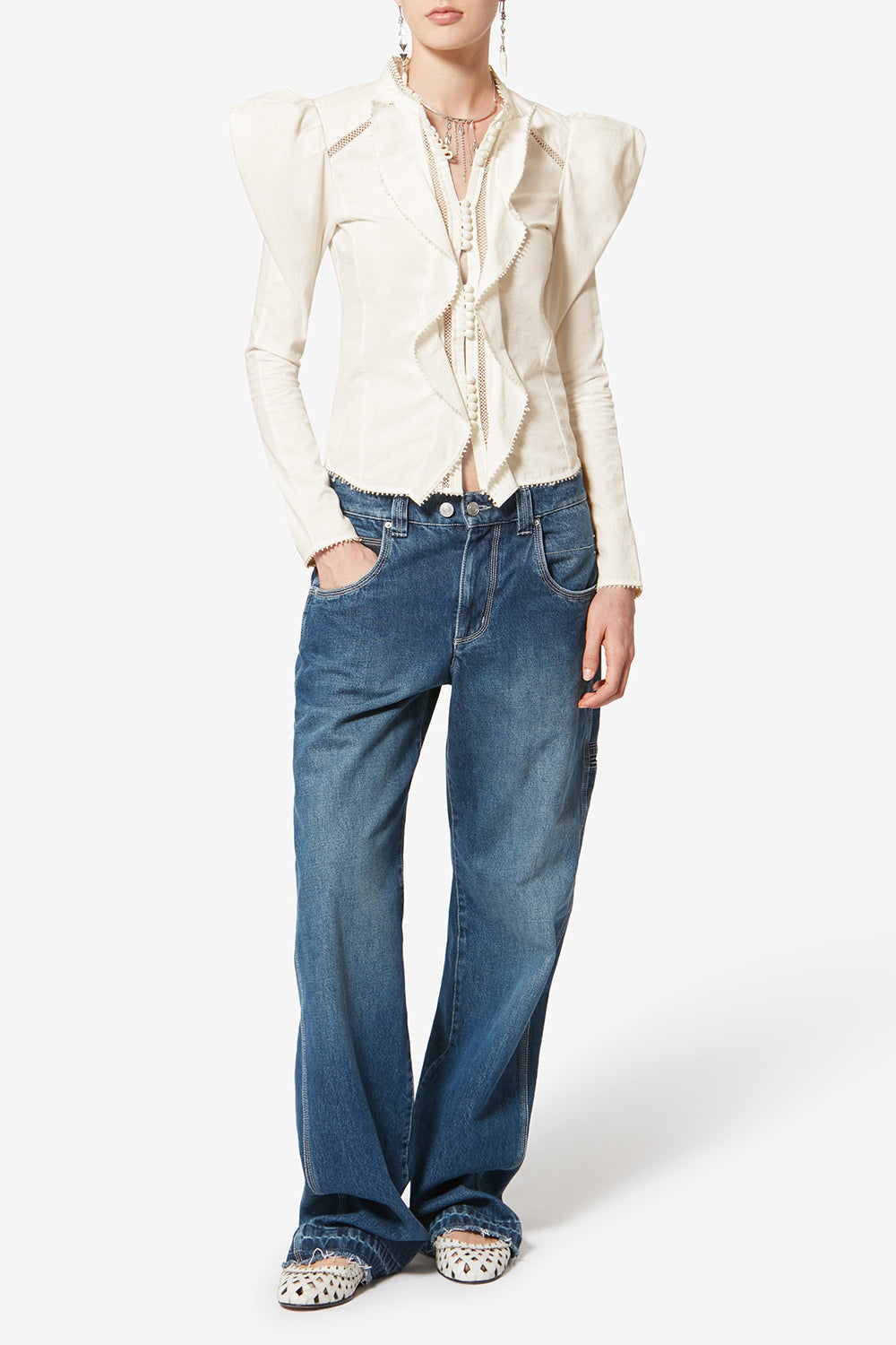 Calina コットン シャツ - 白 - Woman - 2