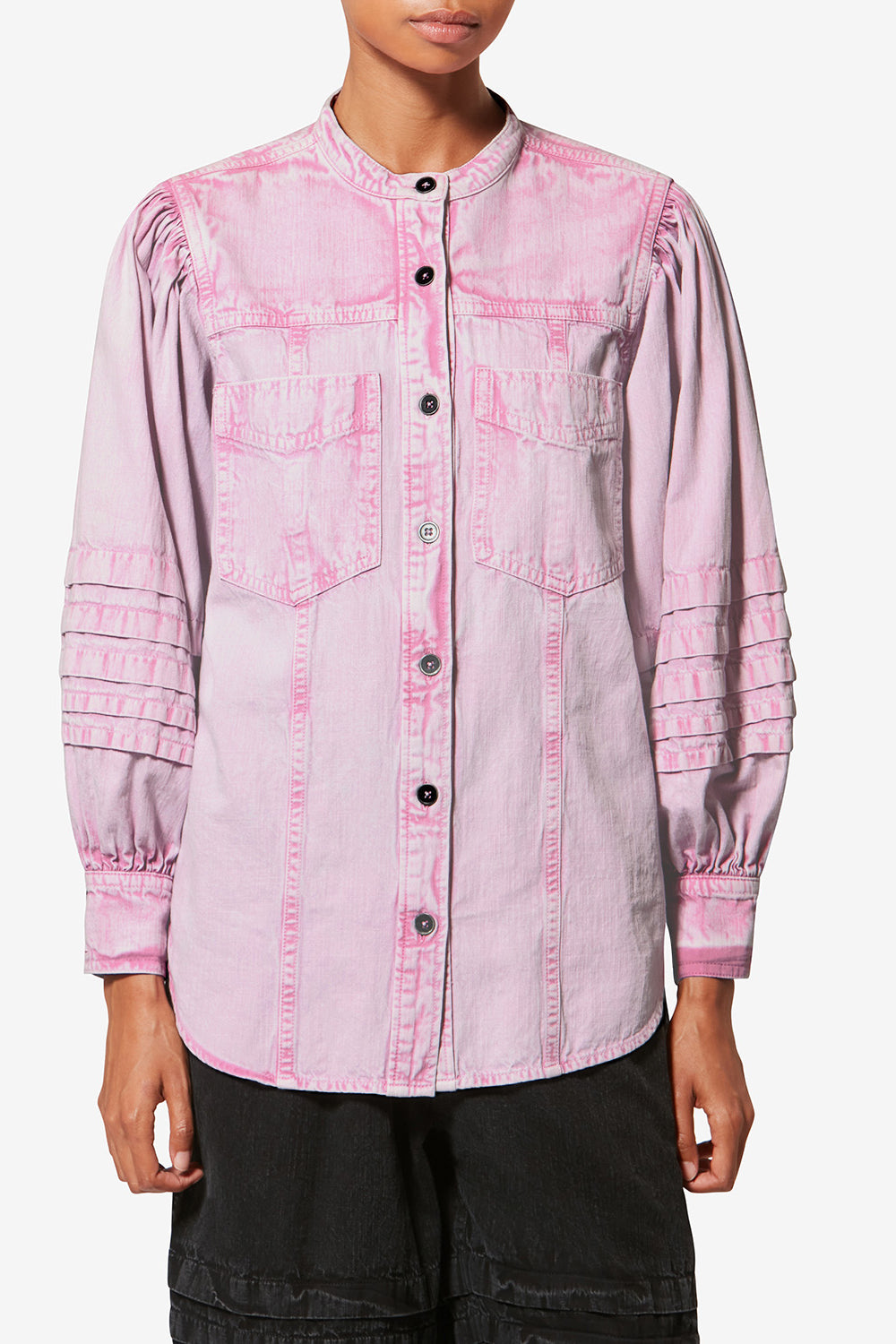 Chemise en chambray délavé mileda - Rose - Woman - 4