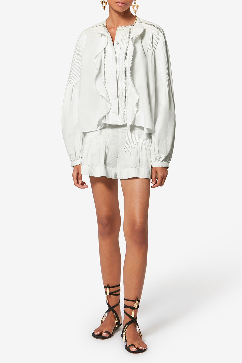 Blouse cubraly en coton - Blanc - Woman - 2