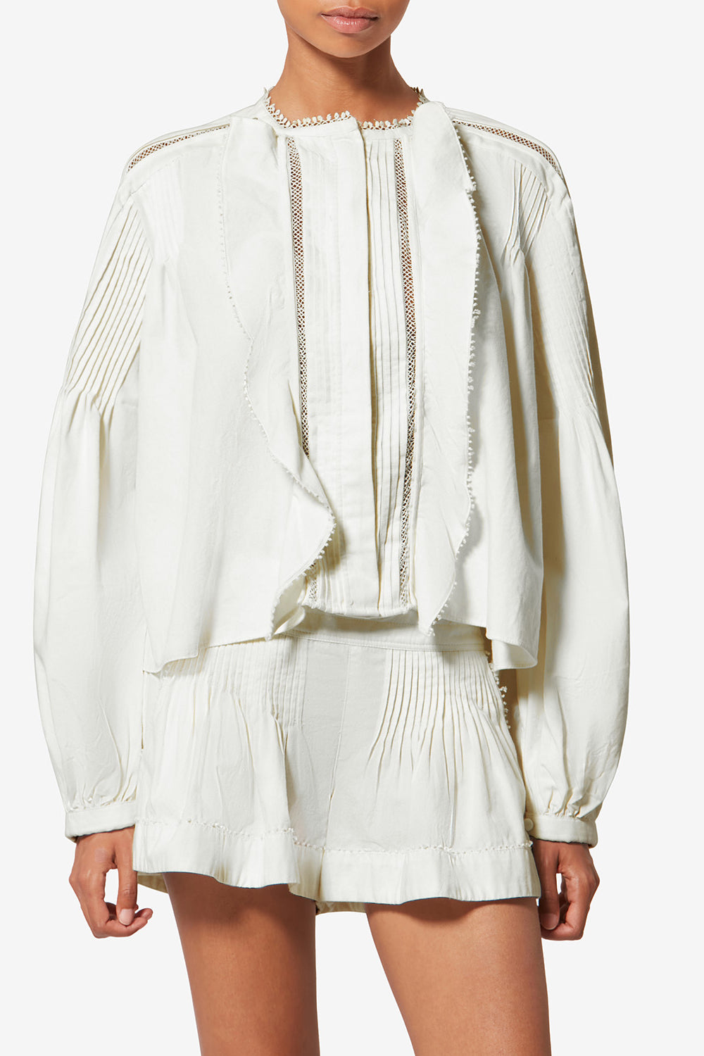 Blouse cubraly en coton - Blanc - Woman - 4