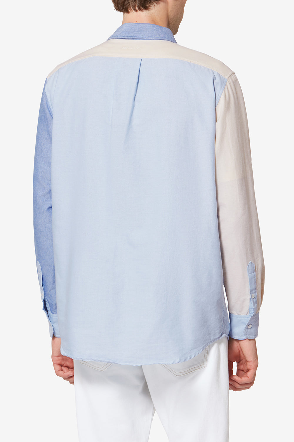 Nathael patchwork cotton oxford shirt - Multicolor - Man - 5