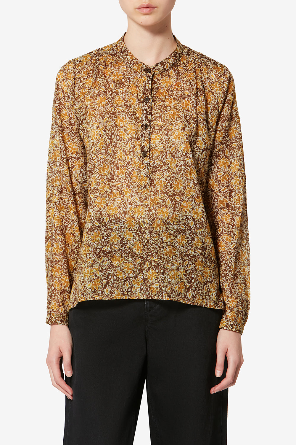 Blouse en voile de coton organique maria - Kaki - Woman - 4