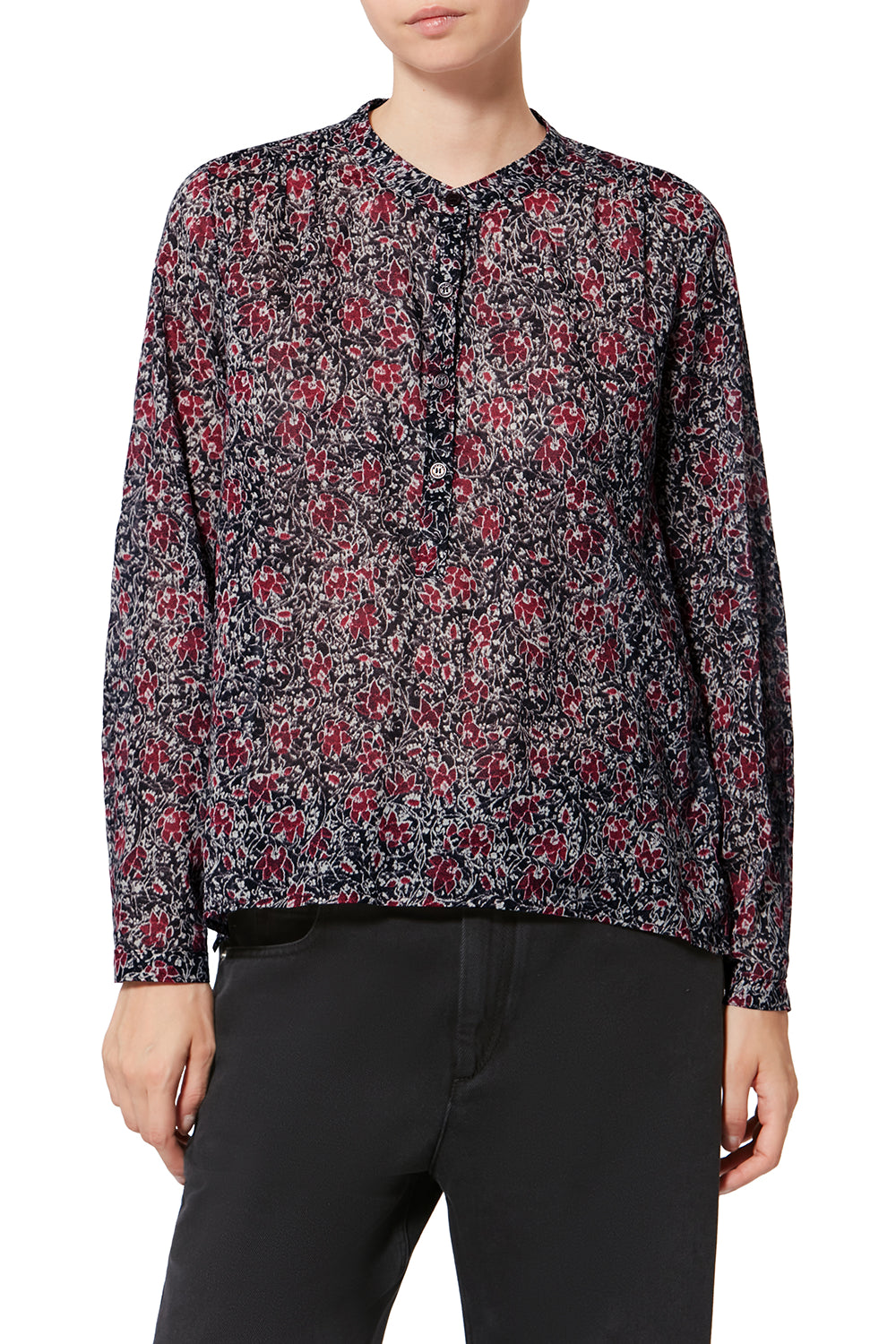 Blouse en voile de coton organique maria - Baie écrasée - Woman - 4