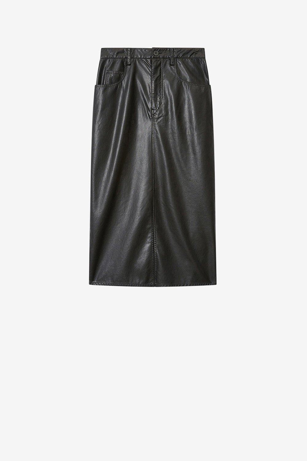 Jupe crayon façon cuir souple et fin nelaura - Noir - Woman - 1