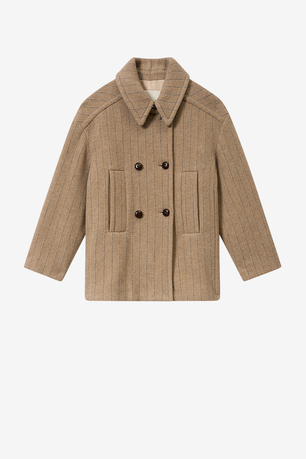 Manteau fiby-ga en laine - Taupe - Woman - 1