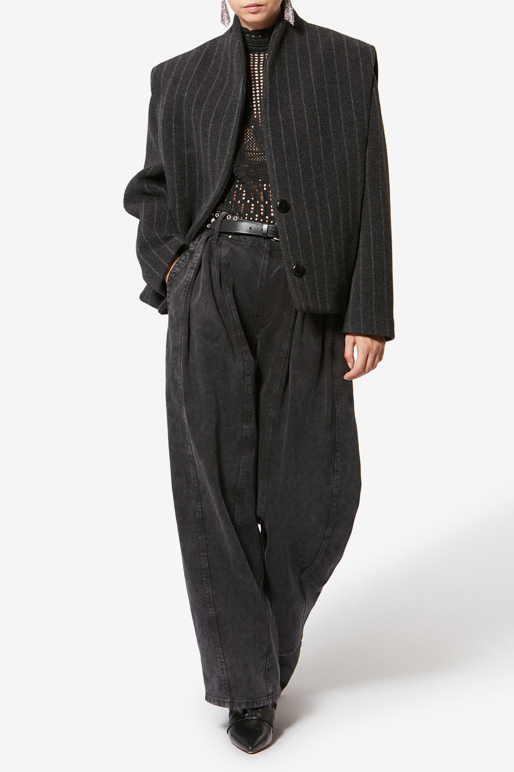 Manteau dyogo-ga en laine - Anthracite - Woman - 2