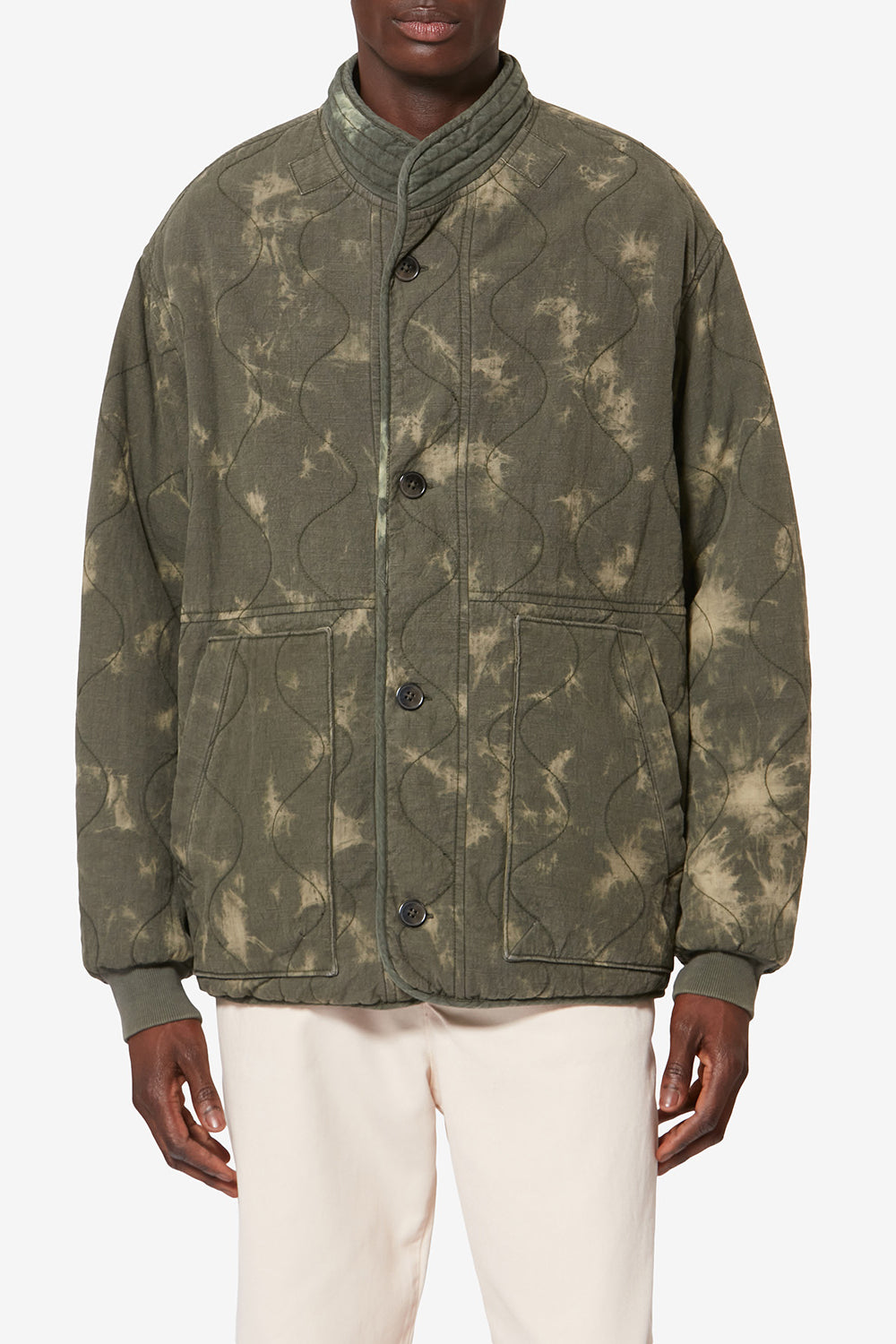 Taeliss シャンブレー キルティングジャケット - Light khaki - Man - 3