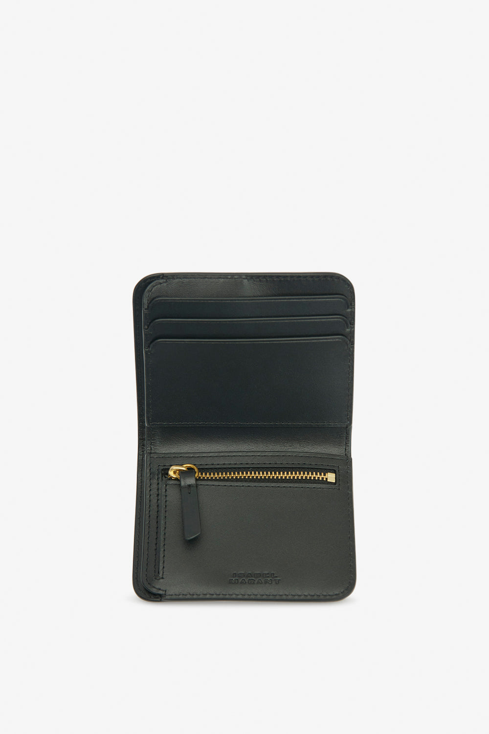 Oskan calfskin leather wallet - Black - Woman - 4