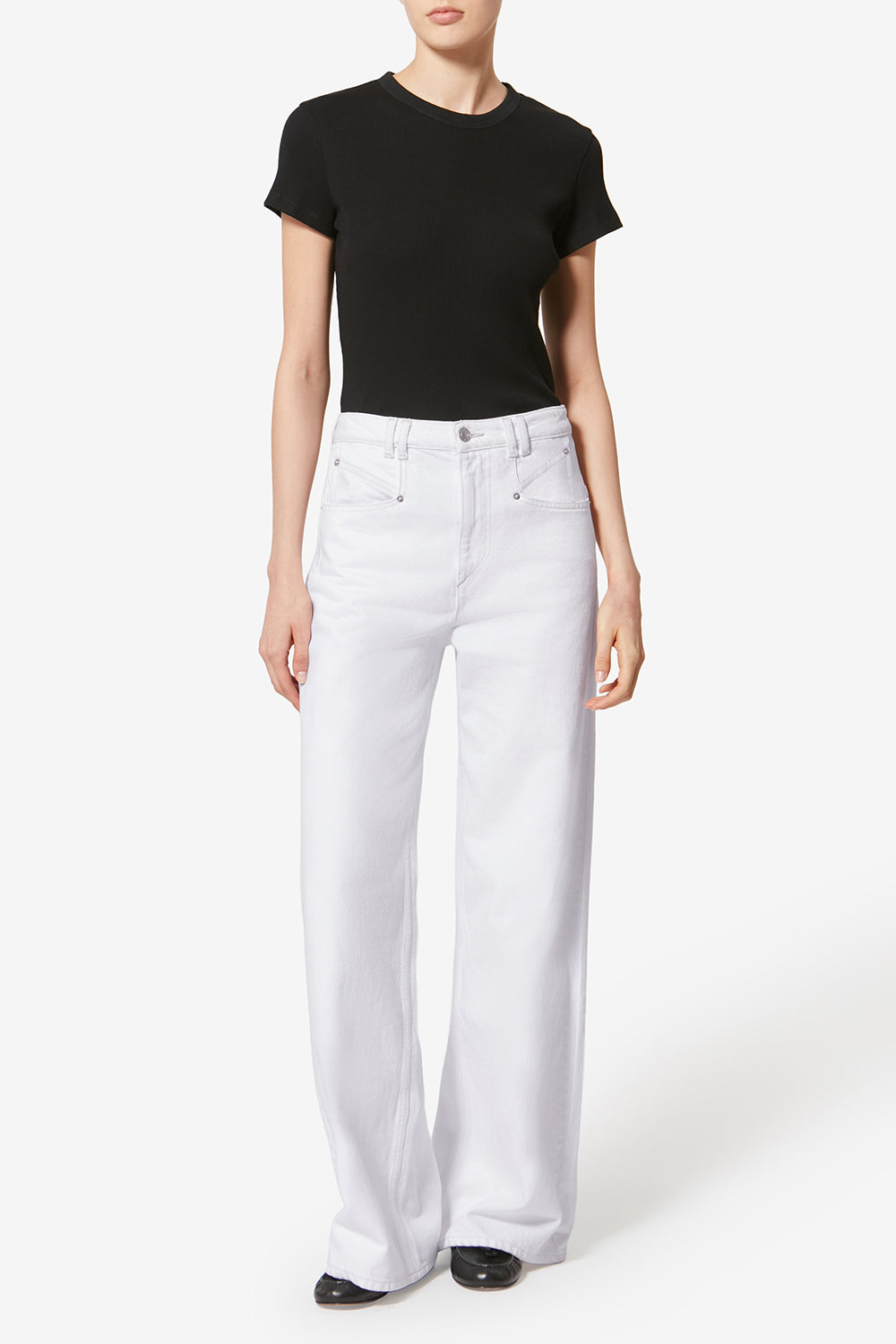 Pantalon lemony en coton - Blanc - Woman