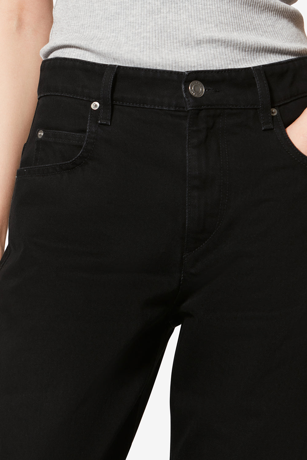 Pantalon dromie en coton - Noir délavé - Woman - 3