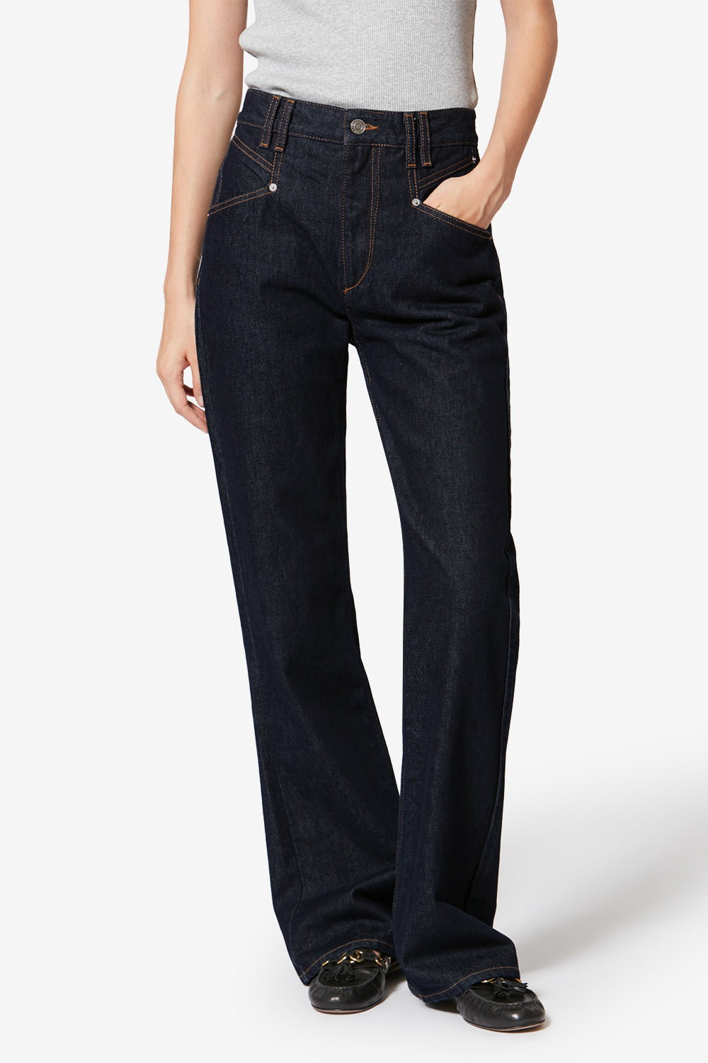 Pantalon belvia en coton - Foncé nuit - Woman - 4